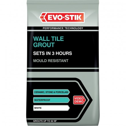 Evo-Stik Tile A Wall Fast Set Grout for Ceramic Tiles - White