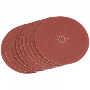 Draper Aluminium Oxide Sanding Disc 125mm Medium 80 Grit Pack 10