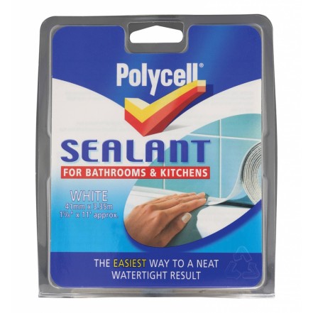 Polycell Sealant Strip Bathroom & Kitchen - White