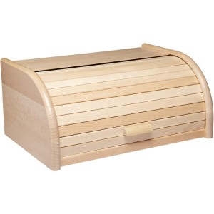 KitchenCraft Roll-Top Wooden Bread Bin 40 x 28 x 18cm (15.1/2 x 11 x 7")