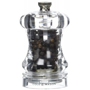 Cole & Mason Capstan 125 Acrylic Pepper Mill 85mm Stainless steel