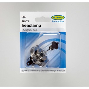 Ring Car Bulb RU472 H4 Headlamp 12V 60/55W