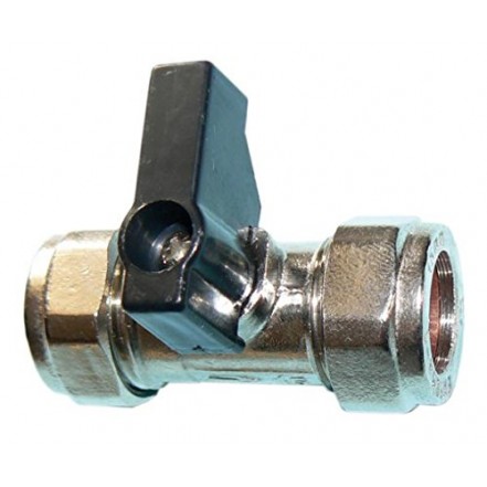 Centurion Brass/Chrome Isolation Valve with Handle 15mm