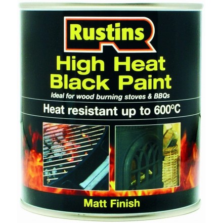 Rustins Heat Resistant Paint Black