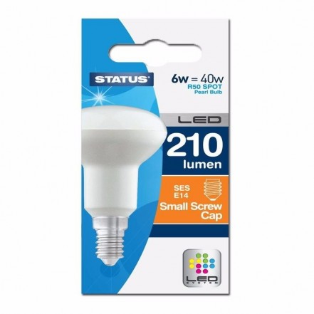 Status R50 Spot Pearl Bulb SES 6W=40W