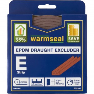 Exitex Draught Excluder E-Profile 5 Metre Brown