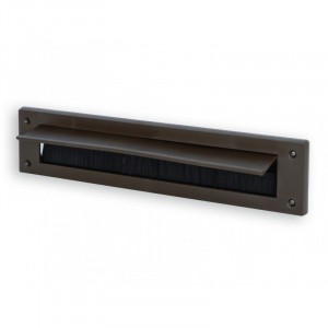 Stormguard Letterbox Draught Excluder with Flap 43mm x 275mm Brown