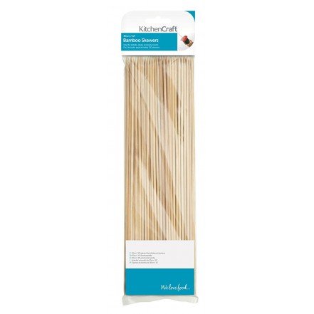 KitchenCraft Bamboo Food Skewers/Kebab Sticks 30cm (Pack of 100)