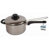 KitchenCraft Chip Pan with Fryer Basket & Lid Stainless Steel 20cm