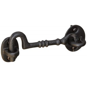 Securit Cabin Hook Cast Black 75mm