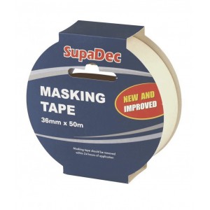 SupaDec Masking Tape 50 Metre Roll 50mm