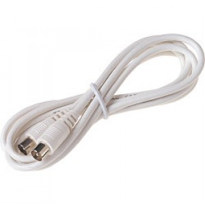 Status 4m TV Fly Lead Coax Plug to Coax Plug, White