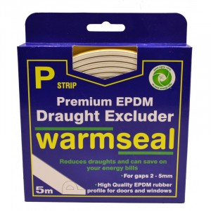 Exitex Draught Excluder P-Strip 5 Metre Whiote