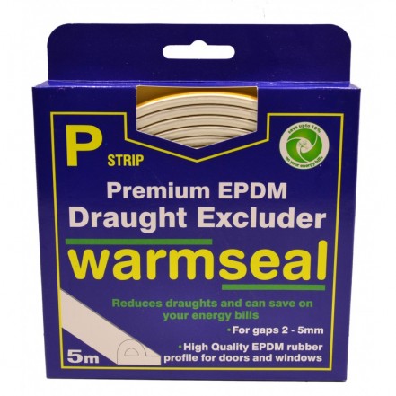 Exitex Draught Excluder P-Strip 5 Metre Whiote
