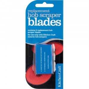 KitchenCraft Replacement Hob Scraper Blades Pack of 5