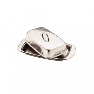 KitchenCraft Stainless Steel Covered Butter Dish