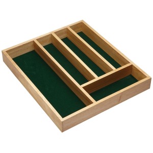 KitchenCraft Cutlery Tray with 5 Sections Wood Brown 31 x 36 x 5cm