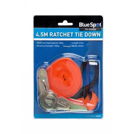 Blue Spot Ratchet Tie Down (25mm x 4.5M)