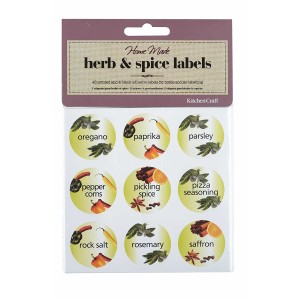 KitchenCraft Home Made Herb & Spice Bottle Labels - Pack of 45