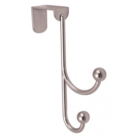 Headbourne 2 Polished Chrome Ball Hooks Over The Door Hanger