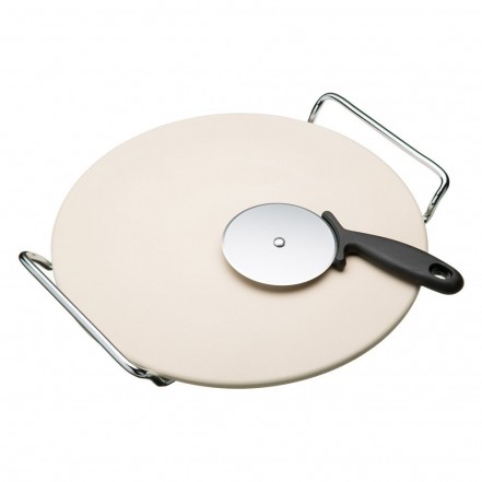 KitchenCraft World of Flavours Italian Pizza Stone Set