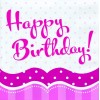 Perfectly Pink - Happy Birthday Napkins Pack 18