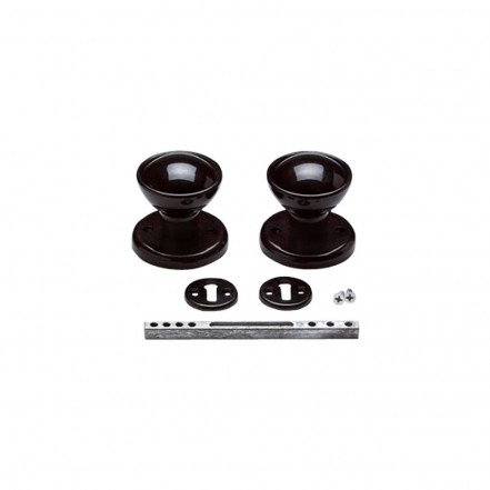 Centurion Knob Set Black Plastic 40mm