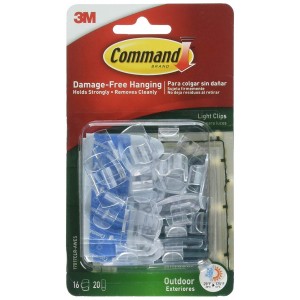 Command Outdoor Light Clips 16pk