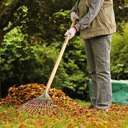 Wilkinson Sword Stainless Steel Long Handle Lawn & Leaf Rake