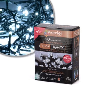 Premier 50 Multi Action Battery Operated LEDs White