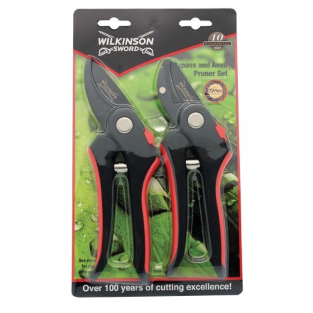 Wilkinson Sword Bypass & Anvil Pruners Twin Pack