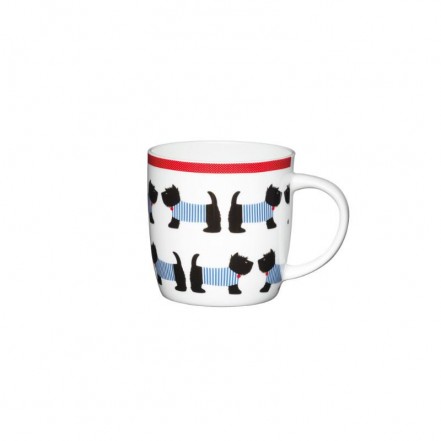 KitchenCraft Fine Bone China Standing Westies Barrel Mug