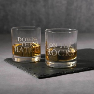 Creative Tops Earlstree Etched Whisky Glass 250ml Set of 2