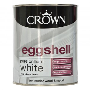 Crown Eggshell Emulsion Pure Brilliant White 750ml