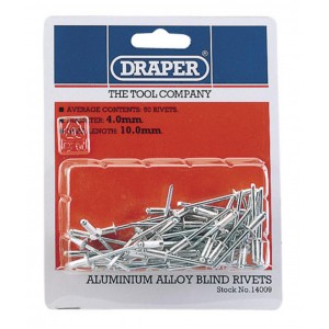 Draper Blind Rivets Pack of 50 3.2 x 10mm