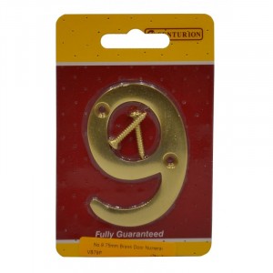 Centurion Door Numeral Brass 3"